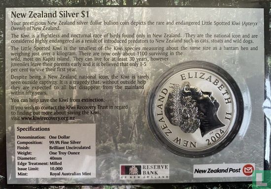 Nieuw-Zeeland 1 dollar 2004 (folder) "Little spotted kiwi" - Afbeelding 2
