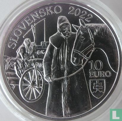 Slowakije 10 euro 2022 "220th anniversary Start of Slovak emigration to Kovacica" - Afbeelding 1