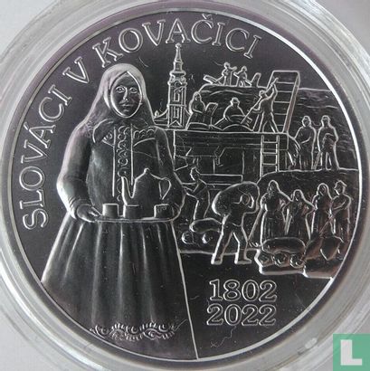 Slowakije 10 euro 2022 "220th anniversary Start of Slovak emigration to Kovacica" - Afbeelding 2