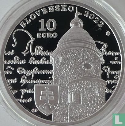 Slowakije 10 euro 2022 (PROOF) "650th anniversary Skalica being granted the status of a free royal town" - Afbeelding 1