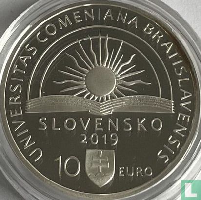 Slowakije 10 euro 2019 "100th anniversary of Comenius University in Bratislava" - Afbeelding 1