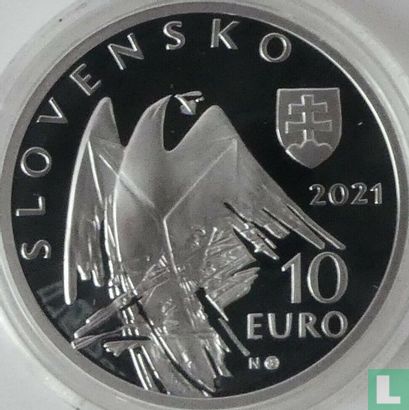 Slowakije 10 euro 2021 (PROOF) "100th anniversary Birth of Alexander Dubcek" - Afbeelding 1