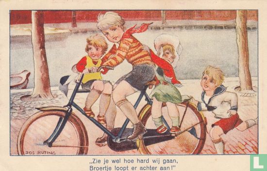 Kinderkaart kinderen op de fiets