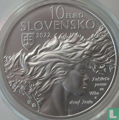 Slowakije 10 euro 2022 "200th anniversary Birth of Janko Král" - Afbeelding 1