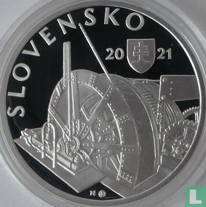 Slowakije 10 euro 2021 (PROOF) "100th anniversary Kremnica underground hydroelectric plant" - Afbeelding 1