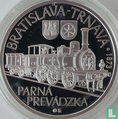 Slowakije 10 euro 2023 (PROOF) "150th anniversary Opening of the steam railway between Bratislava and Trnava" - Afbeelding 2