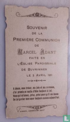 Marcel Adant .Buvrinnes 1911 - Image 2