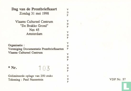 VDP 0057 - Dag van de Prentbriefkaart 31 mei 1998 - Afbeelding 2