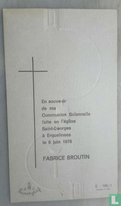Fabrice Broutin.le 6 Juin 1976. - Afbeelding 2