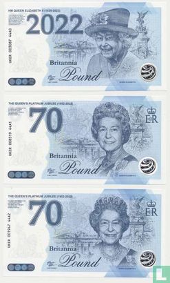 Set 3x Britannia Queen's Commemorative bankbiljet  - Afbeelding 1