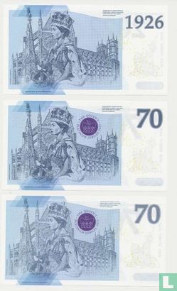 Set 3x Britannia Queen's Commemorative bankbiljet  - Afbeelding 2