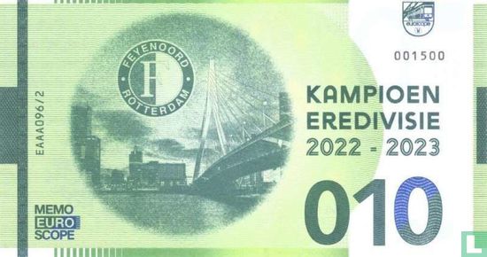 A096/1 set 2x 0 Euro-biljet Feyenoord  - Afbeelding 3