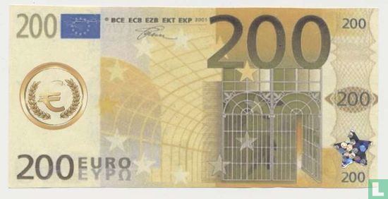 Europa 200 Euro 2001 reclamebiljet - Afbeelding 1