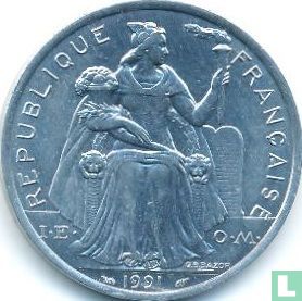 New Caledonia 5 francs 1991 - Image 1