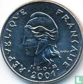 Nieuw-Caledonië 10 francs 2001 - Afbeelding 1