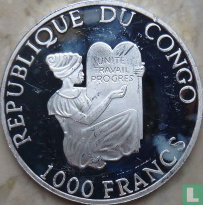 Congo-Brazzaville 1000 francs 1997 (PROOF) "Corbita cargo romain" - Afbeelding 2