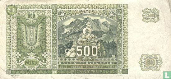 Slovakia 500 Korun 1941 - Image 2