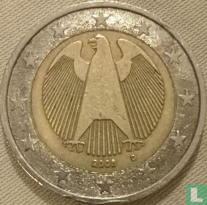 Allemagne 2 euro 2008 (D - fauté) - Image 1