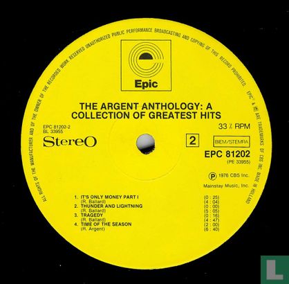 The Argent Anthology - A Collection of Greatest Hits - Bild 4