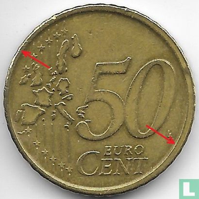 Spanien 50 Cent 2000 (Prägefehler) - Bild 3