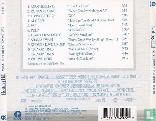 Notting Hill (Music from the motion picture) - Image 2