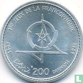 Morocco 200 dirhams 1989 (AH1409) "First Francophone Games in Morocco" - Image 1