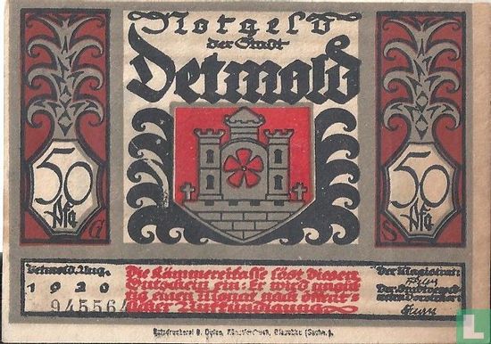 Detmold, Stadt - 50 Pfennig (5) 1920 - Afbeelding 1