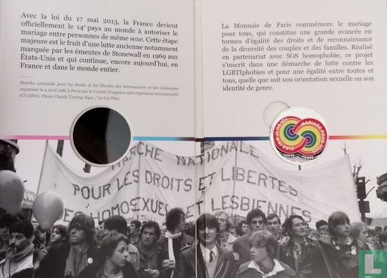 Frankrijk 10 euro 2023 (folder) "10 years of same-sex marriage in France" - Afbeelding 2