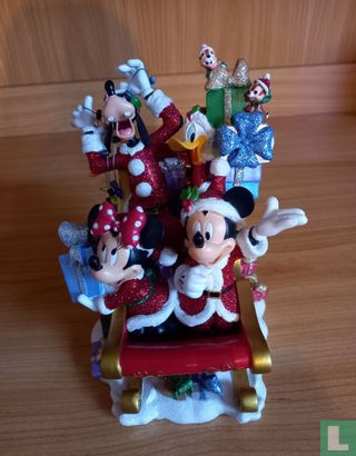 Mickey, Minnie, Goofy, Donald, Knabbel & Babbel kerstslee - Afbeelding 1