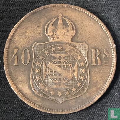 Brésil 40 réis 1875 - Image 2