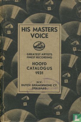 His Masters Voice hoofdcatalogus 1931 - Image 1