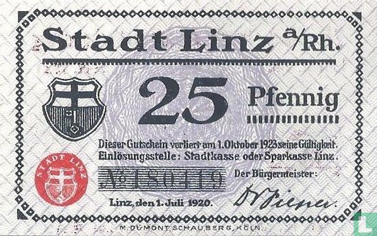 Linz am Rhein 25 Pfennig  - Afbeelding 1