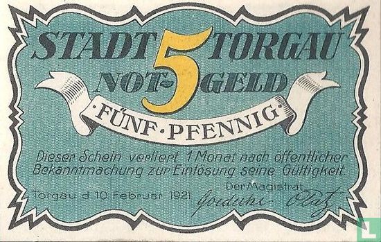 Torgau 5 Pfennigs - Image 1