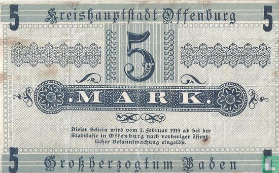 Offenburg 5 Mark - Afbeelding 1