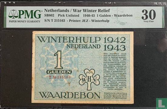 Niederlande - 1 Gulden 1942/1943 „Winter Hilfe“ Serie T - Bild 3