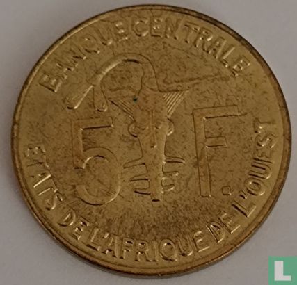 Etats d'Afrique de l'Ouest 5 francs 2005 - Image 2