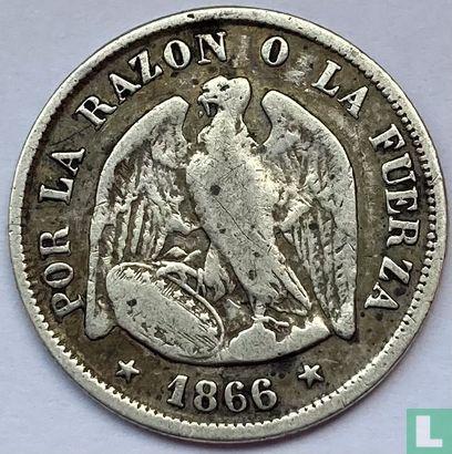 Chile 20 centavos 1866 - Image 1