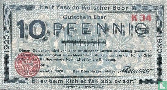 Cologne 10 pfennig (3-11-1920) - Image 1