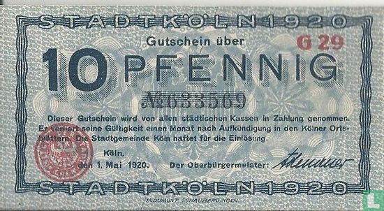 Köln 10 pfennig (1-5-1920) - Afbeelding 1
