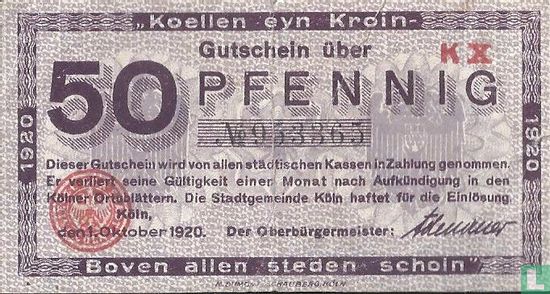Köln 50 pfennig 1-10-1920 - Afbeelding 1