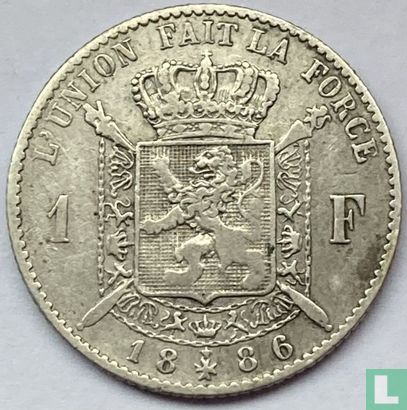 Belgium 1 franc 1886 (FRA - 1886/66) - Image 1