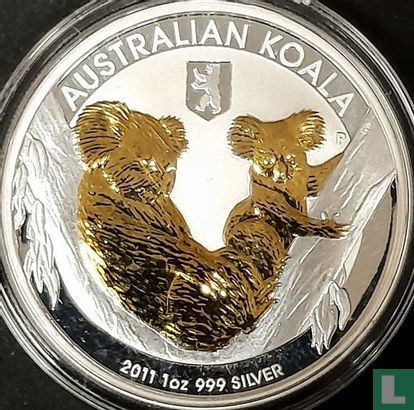 Australië 1 dollar 2011 (gekleurd - met privy merk) "Koala" - Afbeelding 1