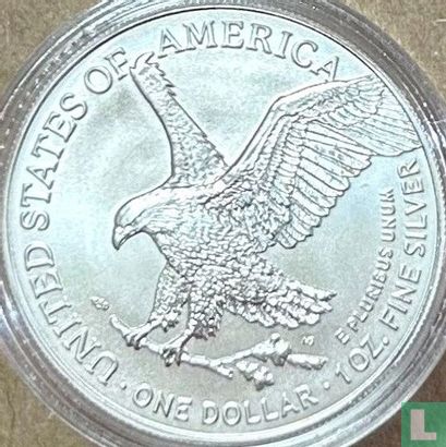 Vereinigte Staaten 1 Dollar 2023 (ohne W - ungefärbte) "Silver Eagle" - Bild 2