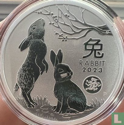 Australien 1 Dollar 2023 (Typ 1 - ungefärbte - mit Privy Marke) "Year of the Rabbit" - Bild 1