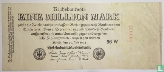 Duitsland 1 Miljoen Mark 1923 