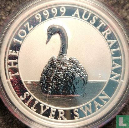 Australie 1 dollar 2023 (non coloré) "Australian silver swan" - Image 2