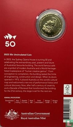 Australië 50 cents 2023 (folder) "50th anniversary Sydney Opera house" - Afbeelding 2