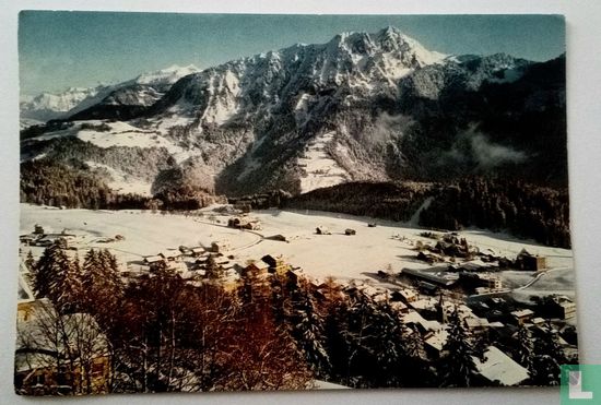 Leysin,vue générale.le chanosaire et les diabierets - Afbeelding 1