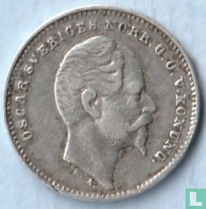Suède 25 öre 1855 - Image 2