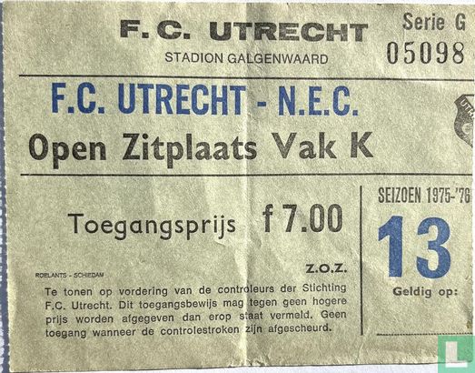 F.C. Utrecht - N.E.C. - Image 1
